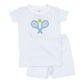 Courtside Cuties Applique Short Pajamas - Light Blue - Magnolia BabyShort Pajamas