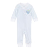 Courtside Cuties Applique Zip Pajamas - Light Blue - Magnolia BabyZipper Pajamas