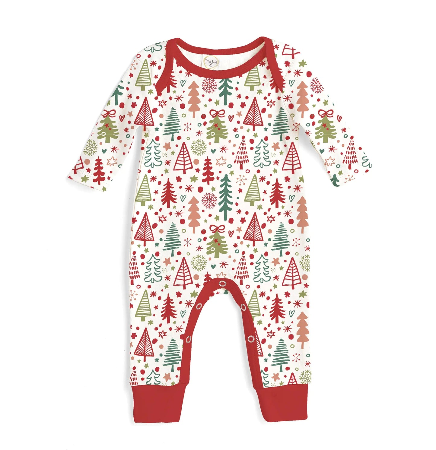 Cozy Christmas Lap Shoulder Romper - Magnolia BabyPlaysuit