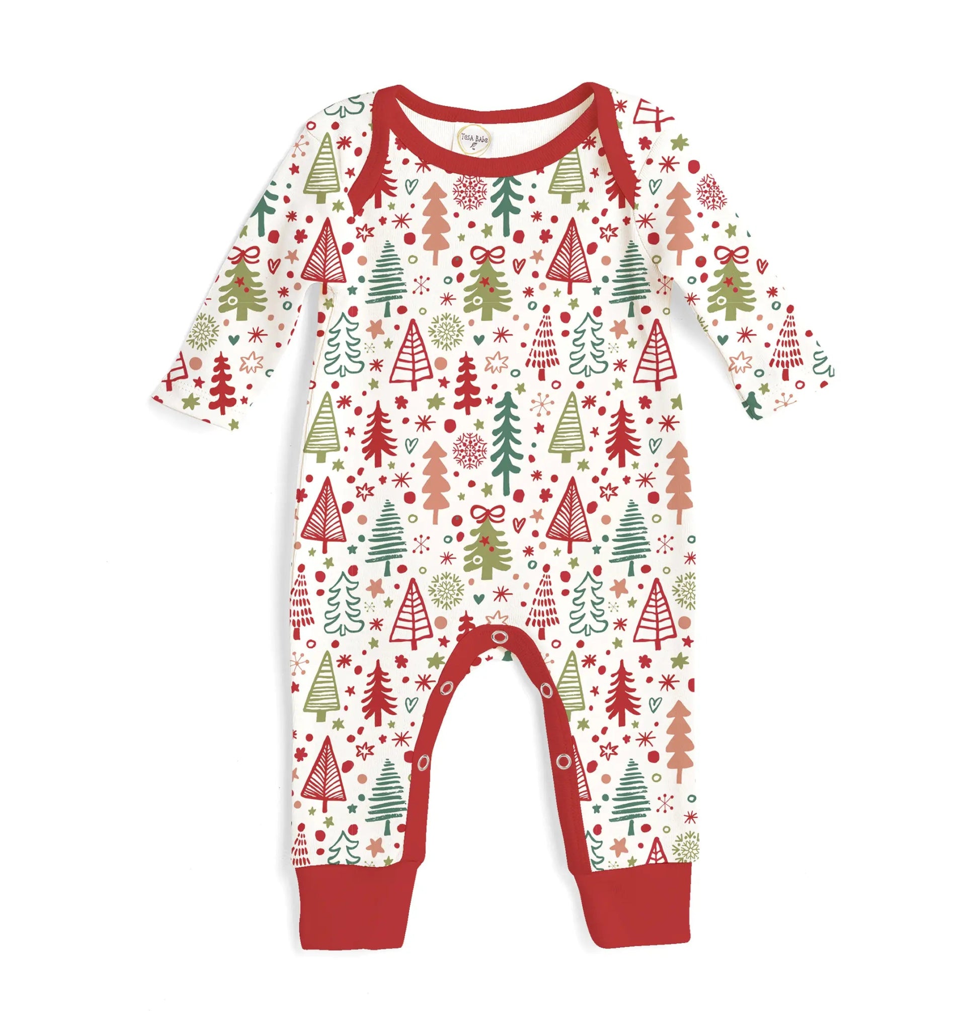 Cozy Christmas Lap Shoulder Romper - Magnolia BabyPlaysuit