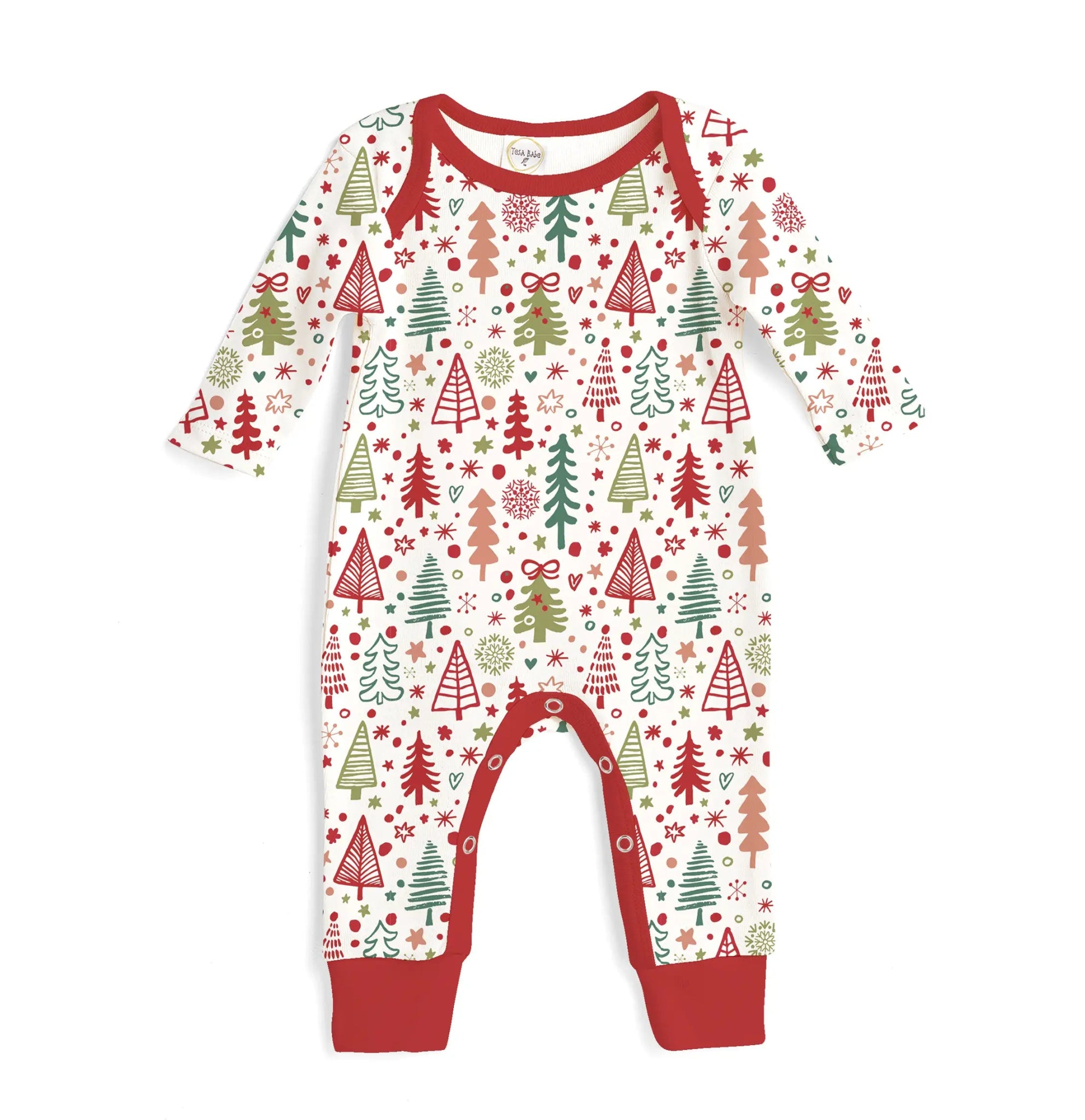 Cozy Christmas Lap Shoulder Romper - Magnolia BabyPlaysuit