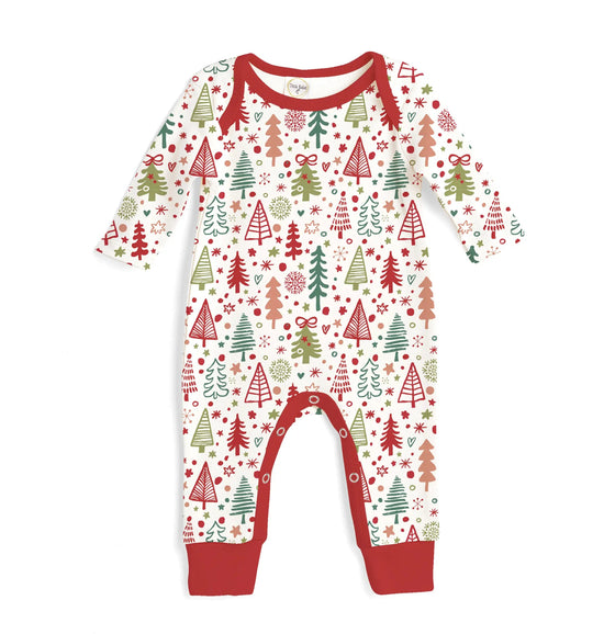 Cozy Christmas Lap Shoulder Romper - Magnolia BabyPlaysuit