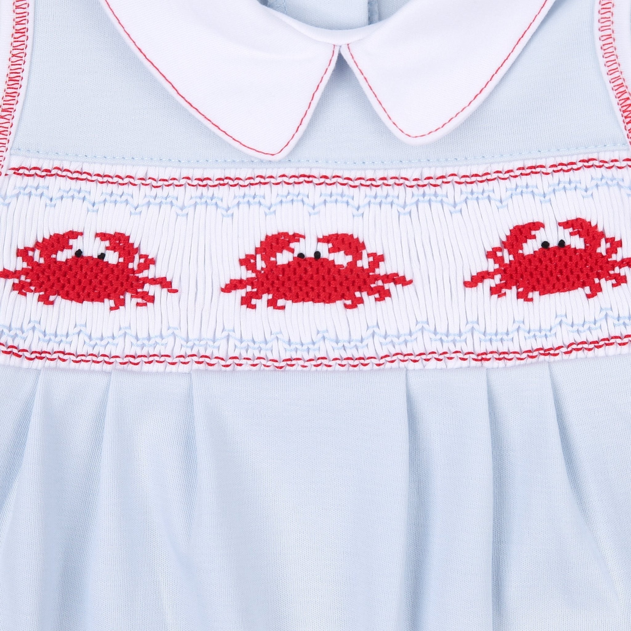 Crab Classics Blue Boy Smocked Short Pajamas - Magnolia BabyShort Pajamas
