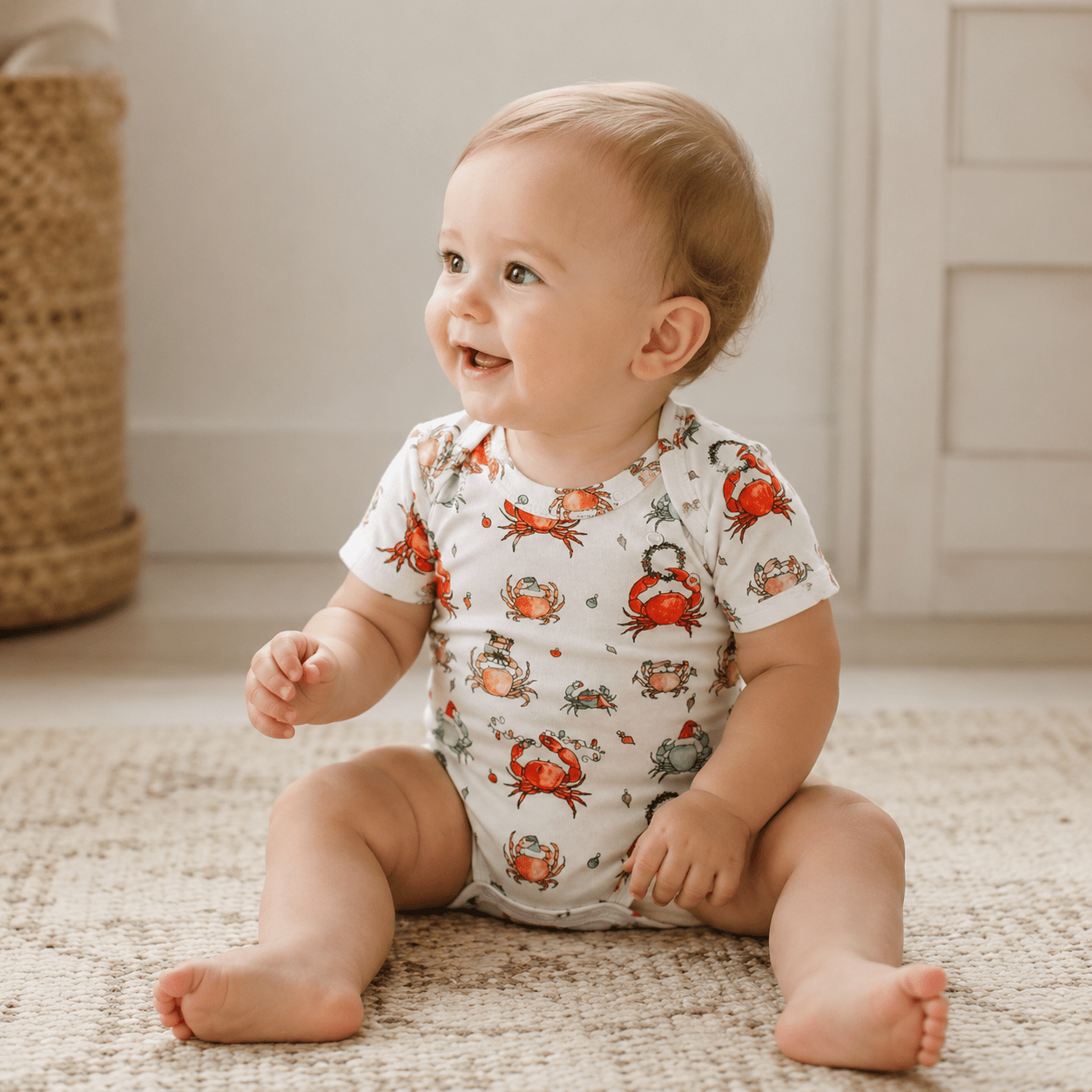 Crabby Christmas Bodysuit - Magnolia BabyBodysuit