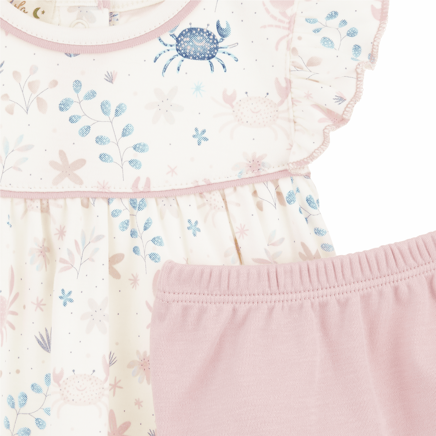 Crabby Cove Diaper Cover Set - Dusty Rose - Magnolia BabyDiaper Cover