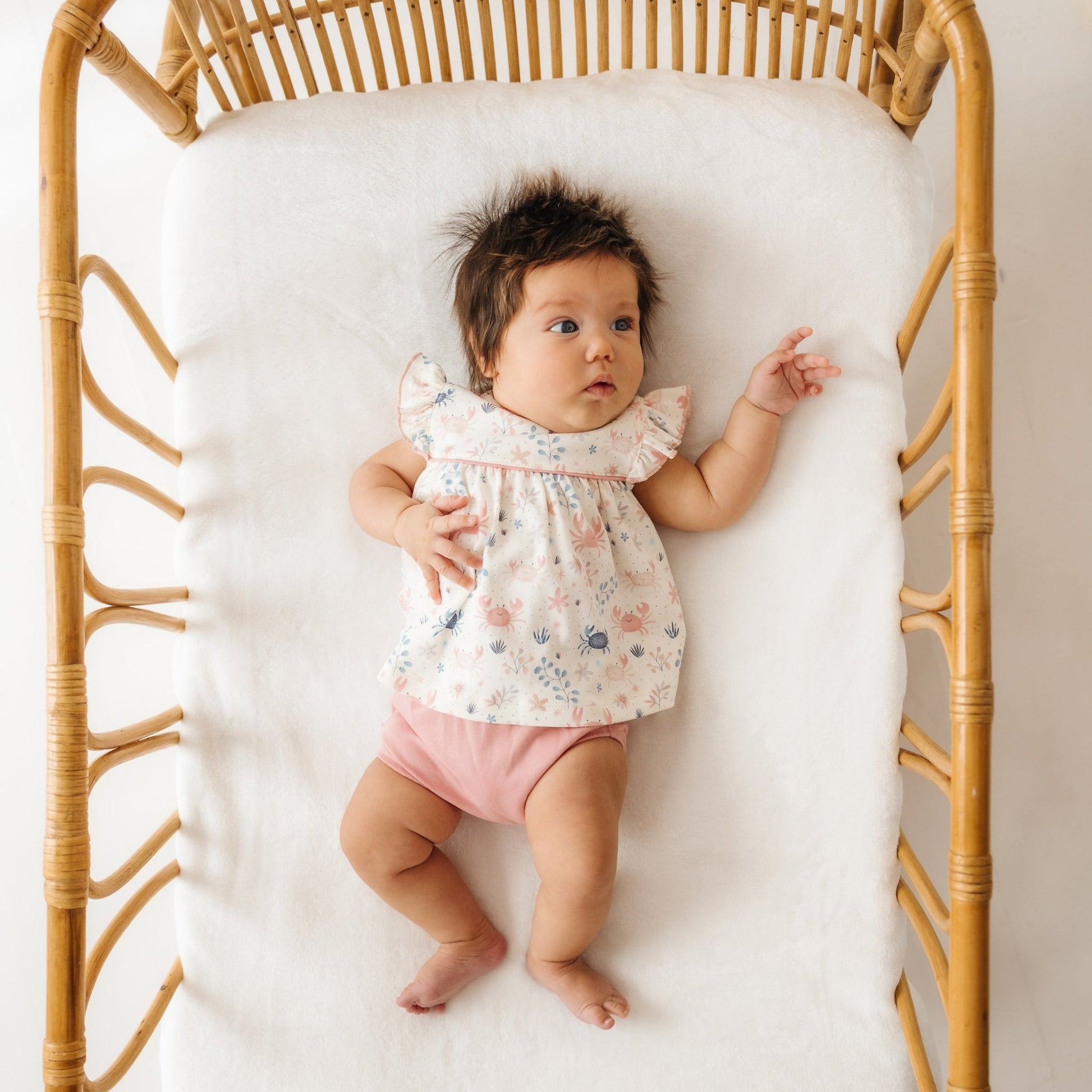 Crabby Cove Diaper Cover Set - Dusty Rose - Magnolia BabyDiaper Cover