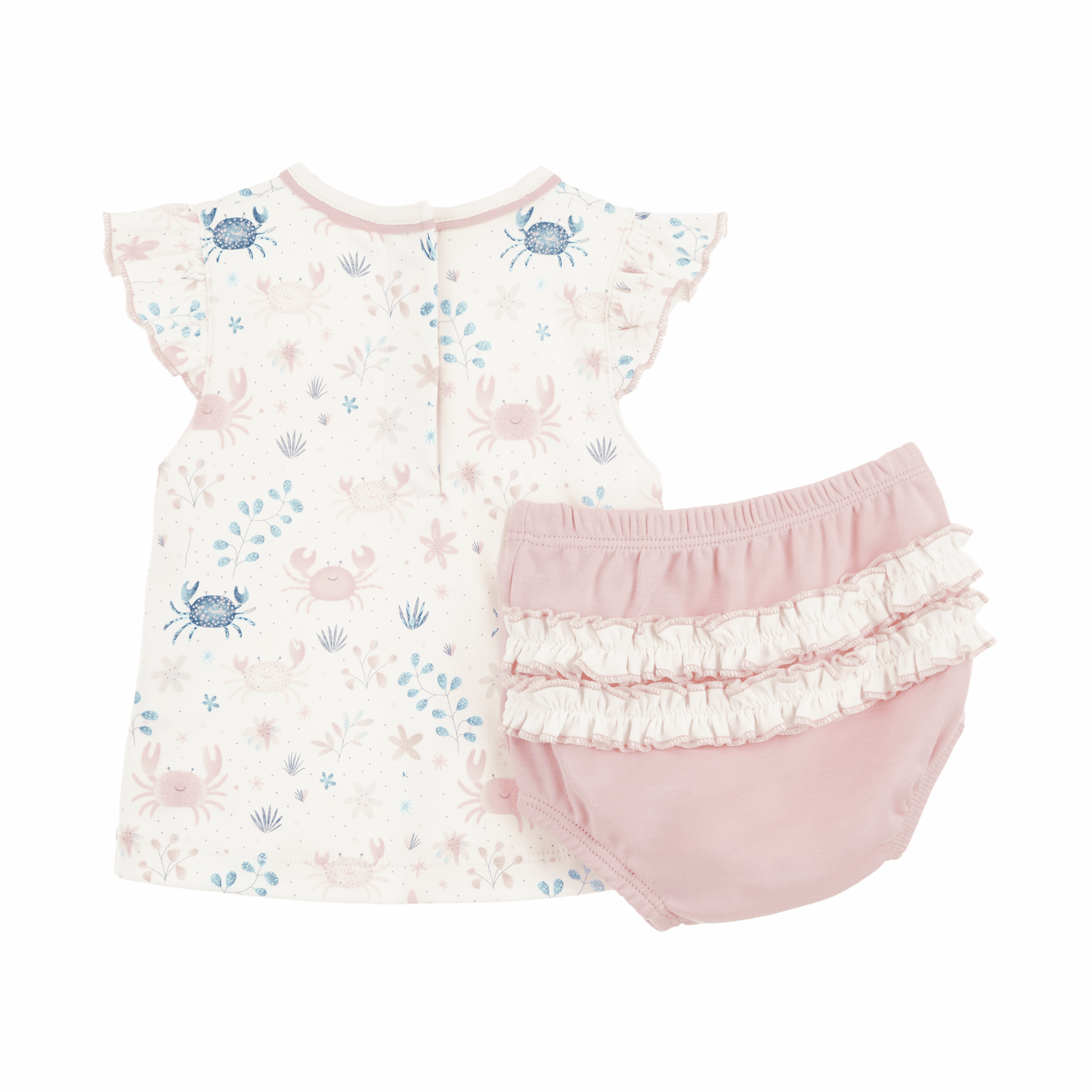 Crabby Cove Diaper Cover Set - Dusty Rose - Magnolia BabyDiaper Cover