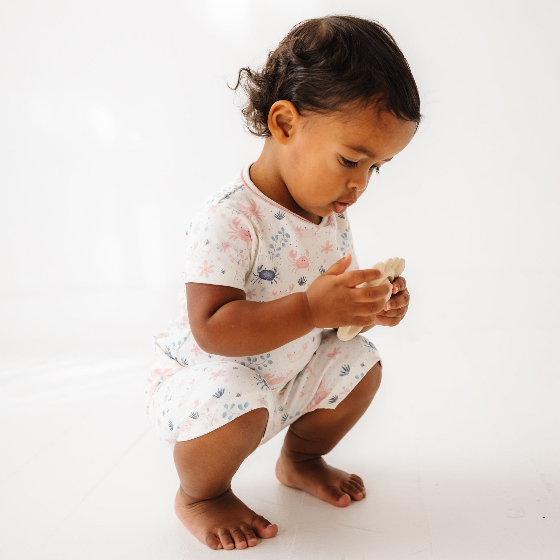 Crabby Cove Short Pajamas - Dusty Rose - Magnolia BabyShort Pajamas
