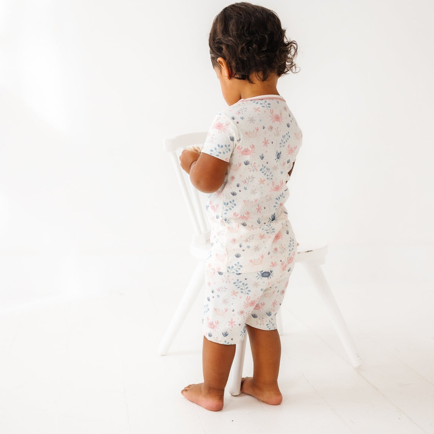 Crabby Cove Short Pajamas - Dusty Rose - Magnolia BabyShort Pajamas