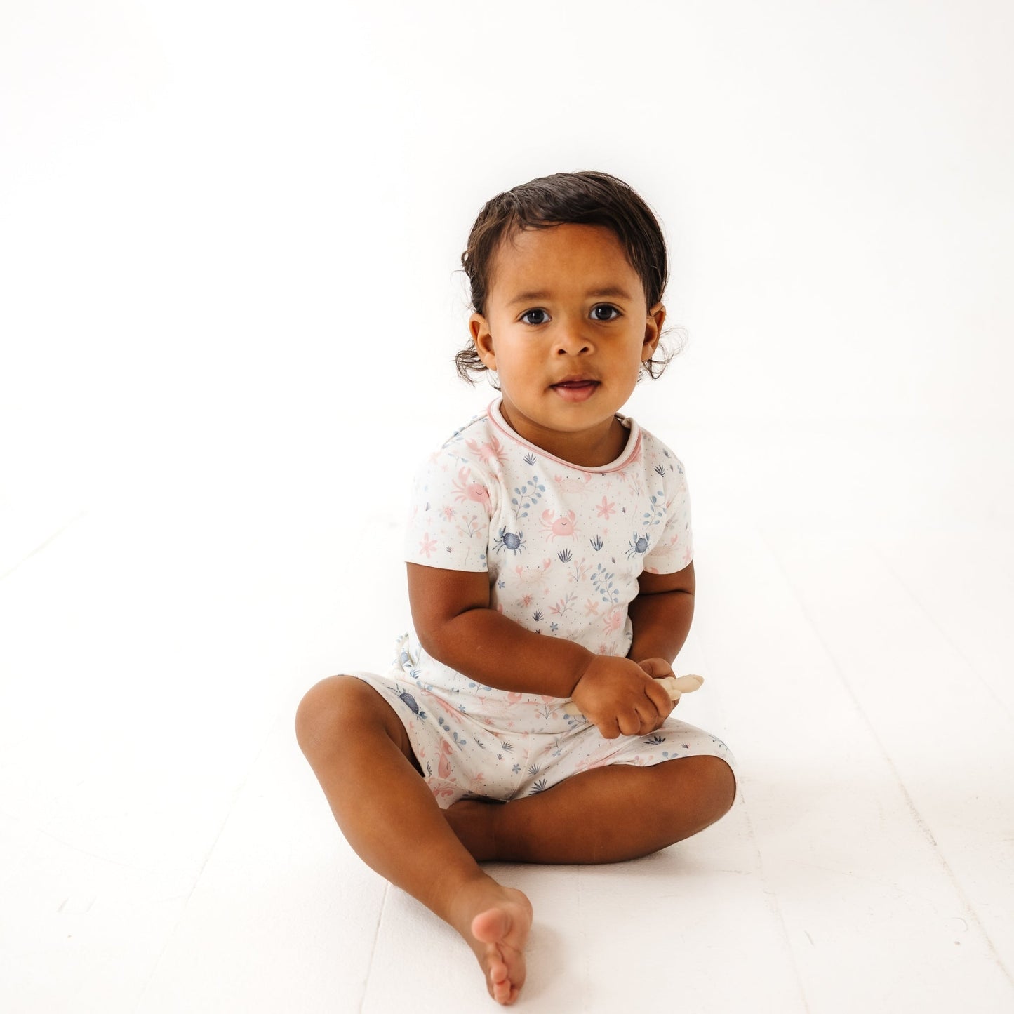 Crabby Cove Short Pajamas - Dusty Rose - Magnolia BabyShort Pajamas