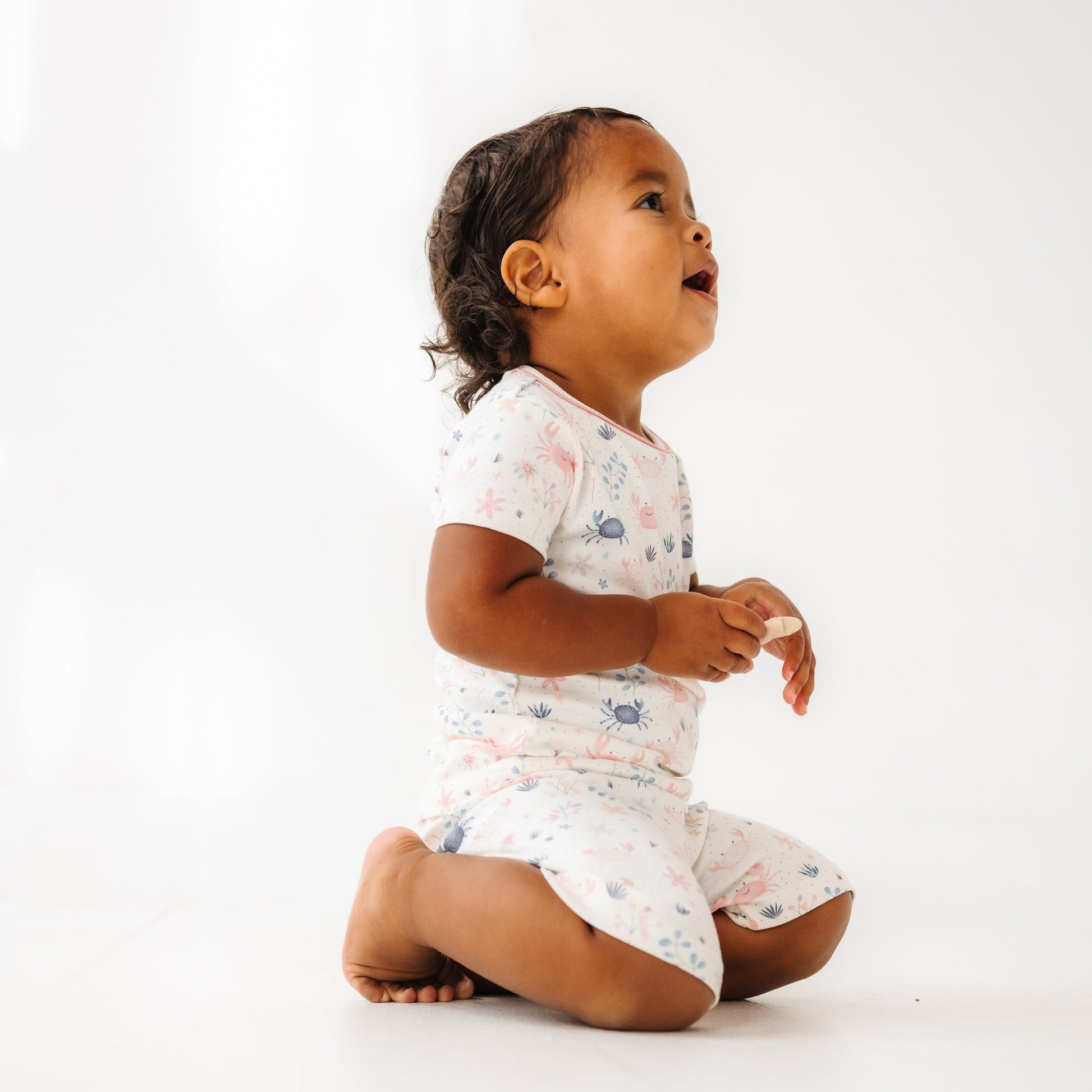 Crabby Cove Short Pajamas - Dusty Rose - Magnolia BabyShort Pajamas