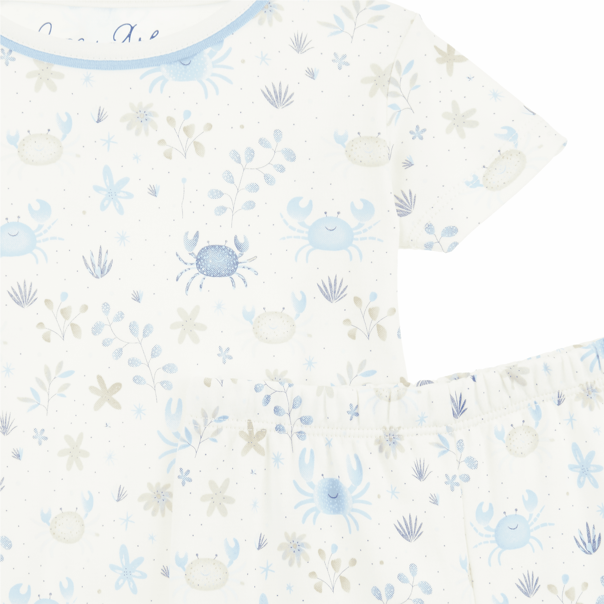 Crabby Cove Short Pajamas - Sky - Magnolia BabyShort Pajamas