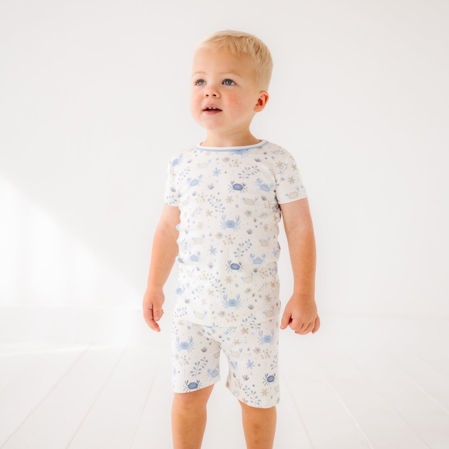 Crabby Cove Short Pajamas - Sky - Magnolia BabyShort Pajamas