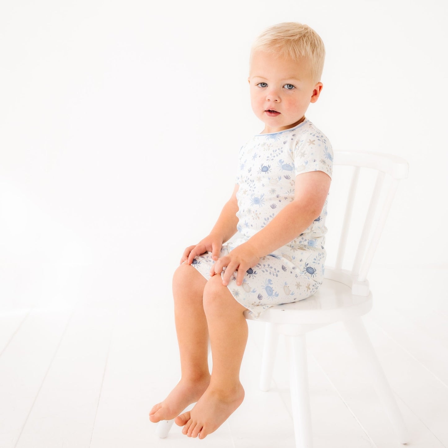 Crabby Cove Short Pajamas - Sky - Magnolia BabyShort Pajamas