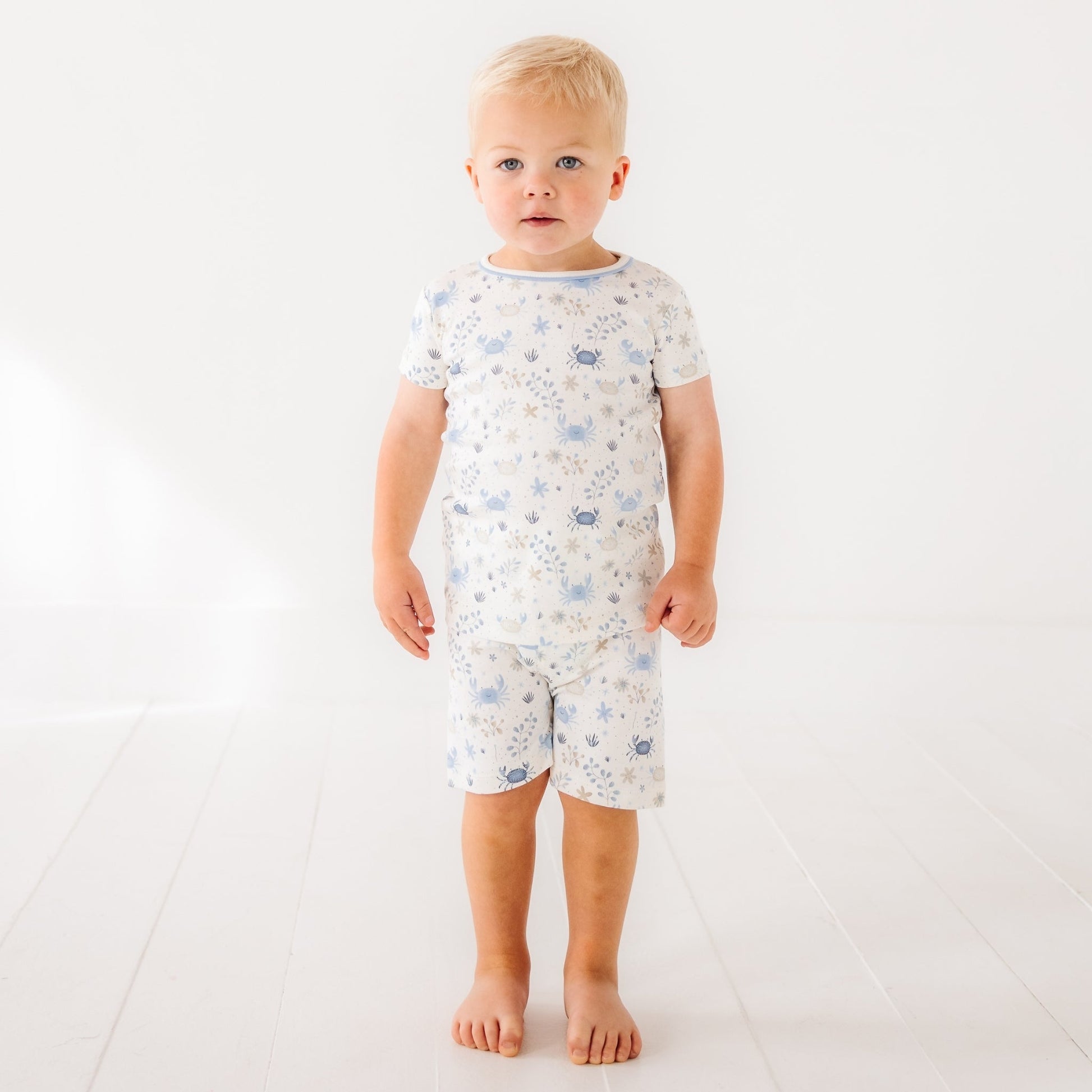 Crabby Cove Short Pajamas - Sky - Magnolia BabyShort Pajamas