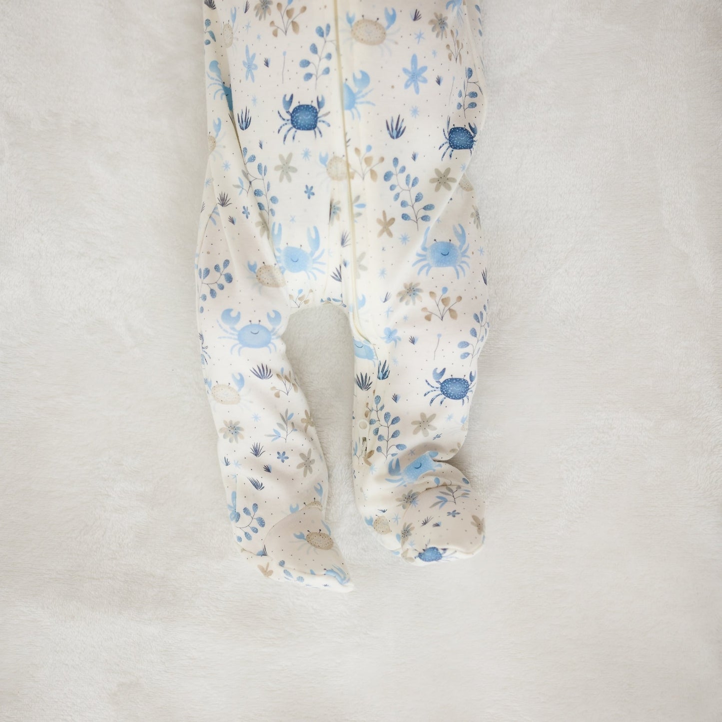 Crabby Cove Zip Footie - Sky - Magnolia BabyFootie