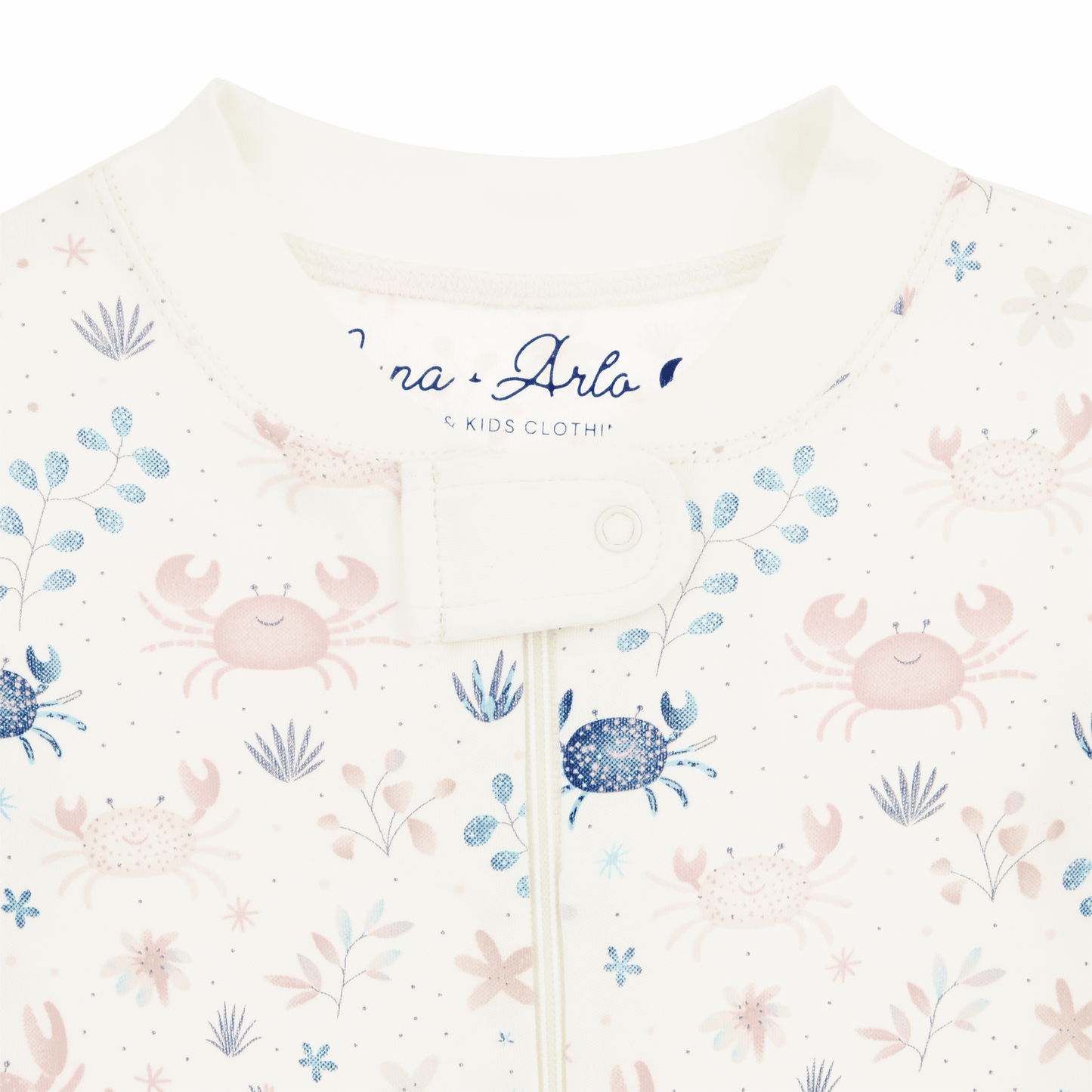 Luna and Arlo_Crabby Cove Zip Pajamas - Dusty Rose_3