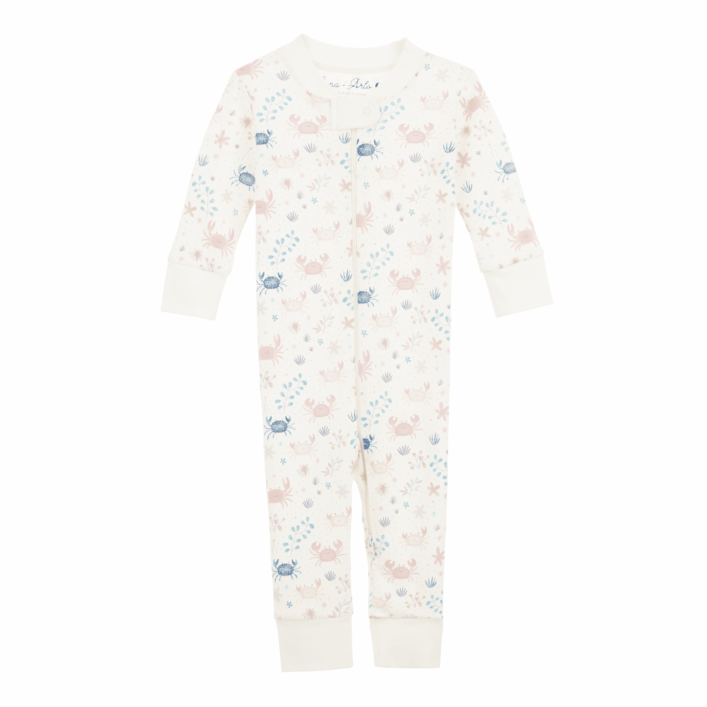 Luna and Arlo_Crabby Cove Zip Pajamas - Dusty Rose_1