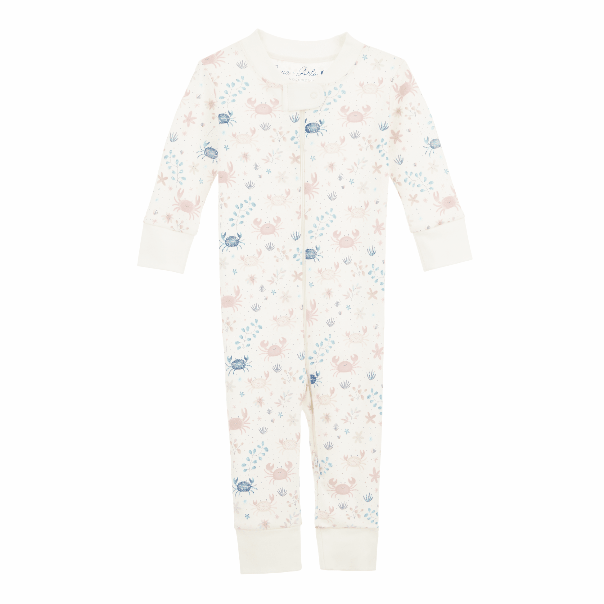 Luna and Arlo_Crabby Cove Zip Pajamas - Dusty Rose_1