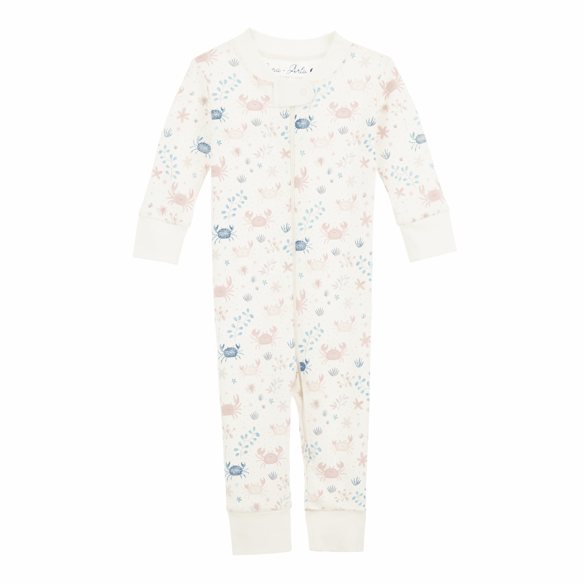 Luna and Arlo_Crabby Cove Zip Pajamas - Dusty Rose_1