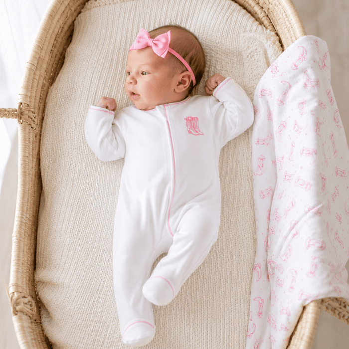 Magnolia Baby_Create Your First Weeks Layette - Pink Darling Cowboy Boots_1