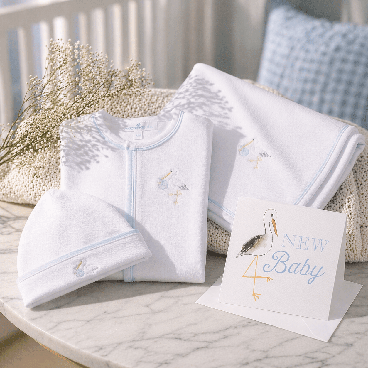 Create Your First Weeks Layette - Vintage Stork Blue - Magnolia Babyproduct
