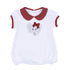 Crimson Cutie Applique Collared Bubble - Crimson Girl - Magnolia BabyBubble