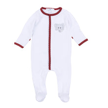 Crimson Cutie Applique Footie - Crimson Boy - Magnolia BabyFootie