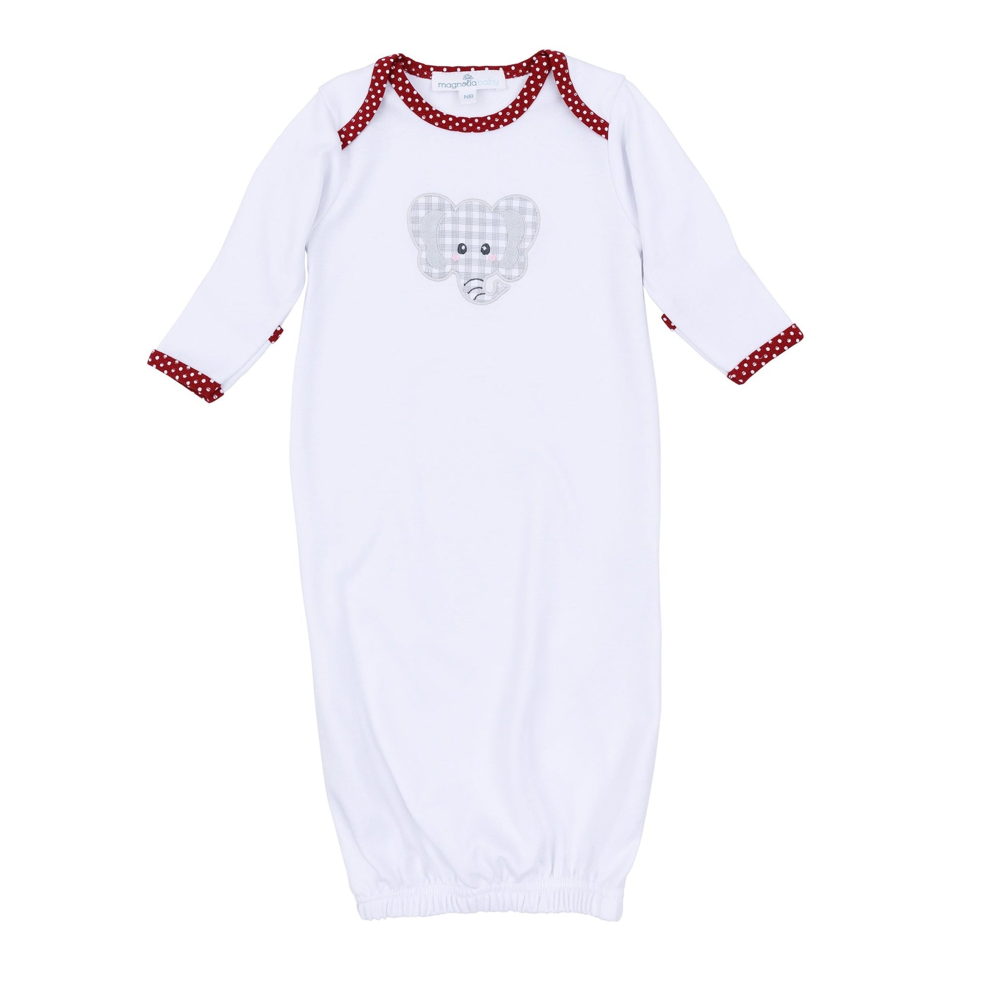 Crimson Cutie Applique Lap Gown - Crimson Boy - Magnolia BabyGown
