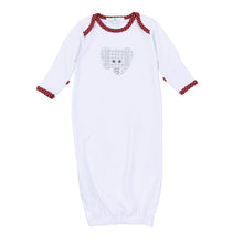  Crimson Cutie Applique Lap Gown - Crimson Boy - Magnolia BabyGown