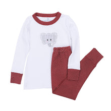  Crimson Cutie Applique Long Pajamas - Crimson Boy - Magnolia BabyLong Pajamas
