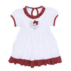 Crimson Cutie Applique Ruffle Dress - Crimson Girl - Magnolia BabyDress