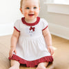 Crimson Cutie Applique Ruffle Dress - Crimson Girl - Magnolia BabyDress