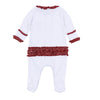 Crimson Cutie Applique Ruffle Footie - Crimson Girl - Magnolia BabyFootie