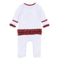 Crimson Cutie Applique Ruffle Lap Footie - Crimson Girl - Magnolia BabyFootie