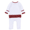 Crimson Cutie Applique Ruffle Lap Footie - Crimson Girl - Magnolia BabyFootie