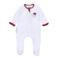 Crimson Cutie Applique Ruffle Zip Footie - Crimson Girl - Magnolia BabyFootie