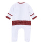 Crimson Cutie Applique Ruffle Zip Footie - Crimson Girl - Magnolia BabyFootie