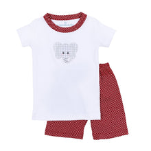  Crimson Cutie Applique Short Pajamas - Crimson Boy - Magnolia BabyShort Pajamas