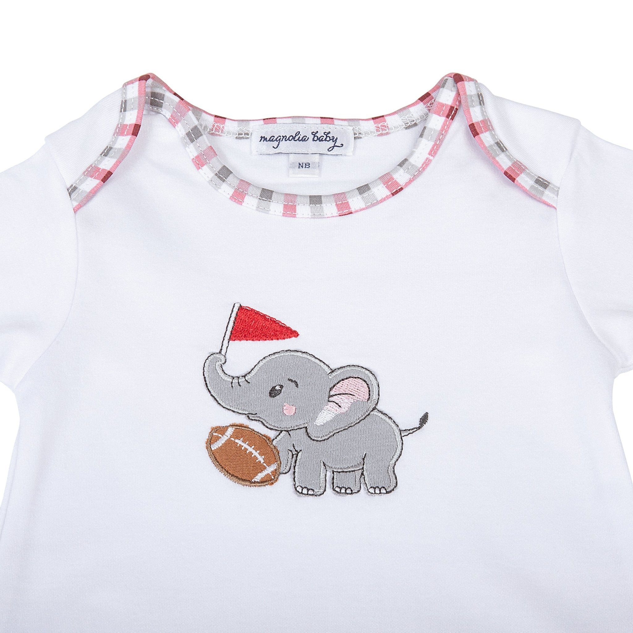 Crimson Tide Applique Lap Gown - Magnolia BabyGown