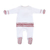 Crimson Tide Applique Ruffle Lap Footie - Magnolia BabyFootie