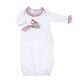 Crimson Tide Applique Ruffle Lap Gown - Magnolia BabyGown