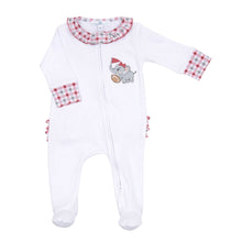  Crimson Tide Applique Ruffle Zip Footie - Magnolia BabyFootie