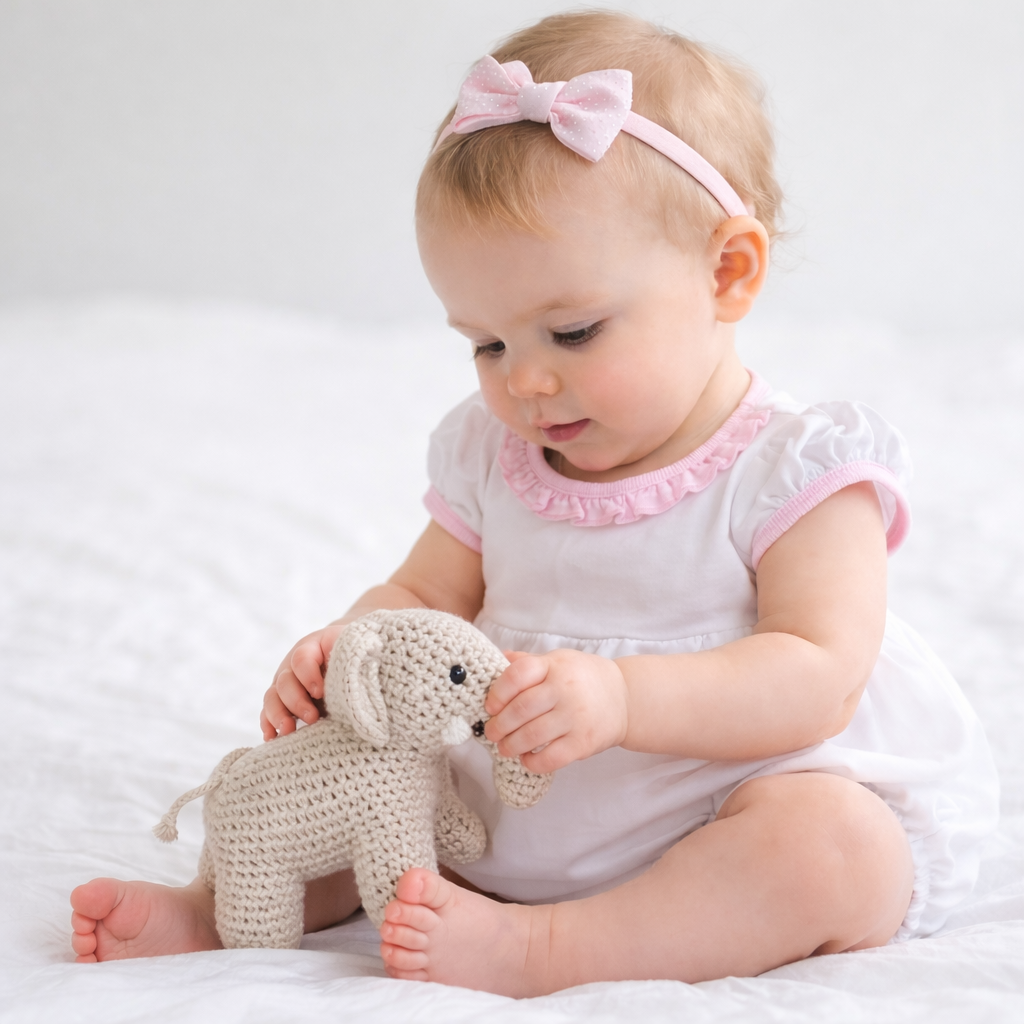 Crocheted Elephant Rattle