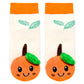 Smiley Orange Boogie Toes - Baby Rattle Socks
