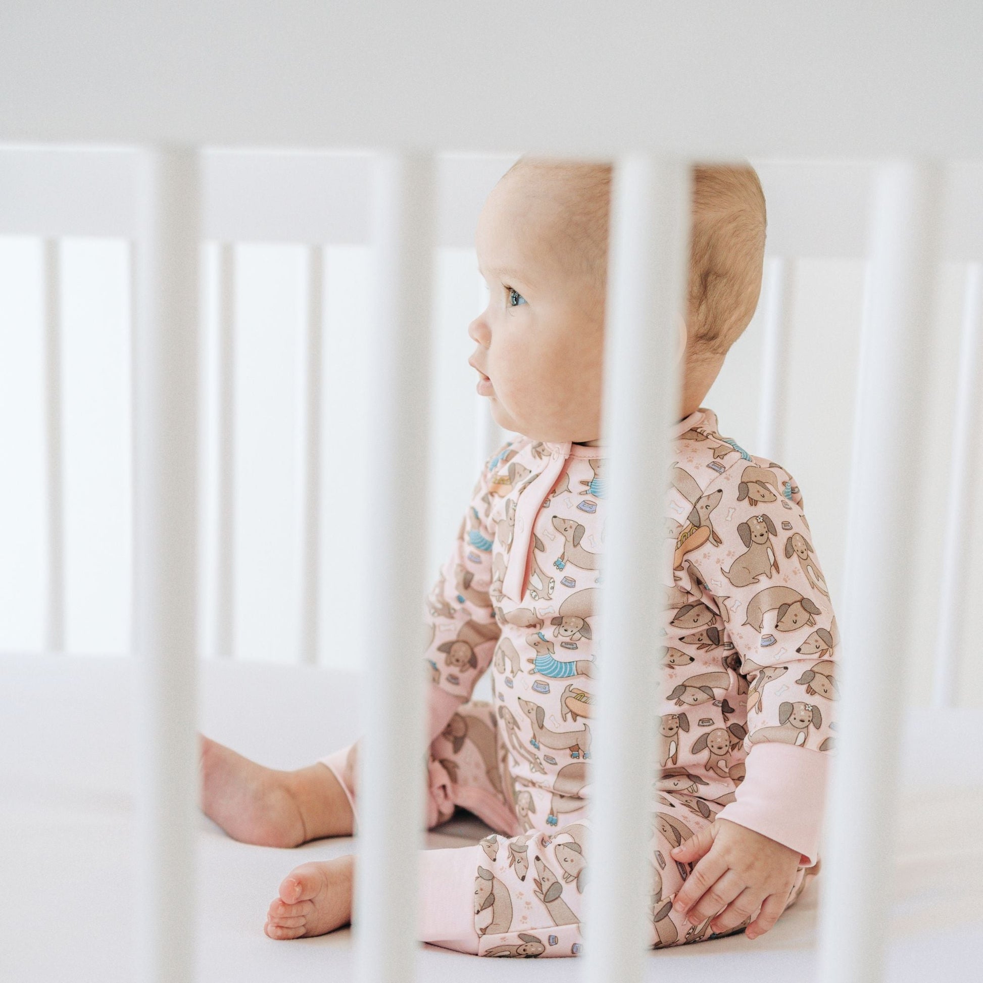Dachshund Playsuit - Dusty Rose by Luna and Arlo - Magnolia BabyPlaysuit