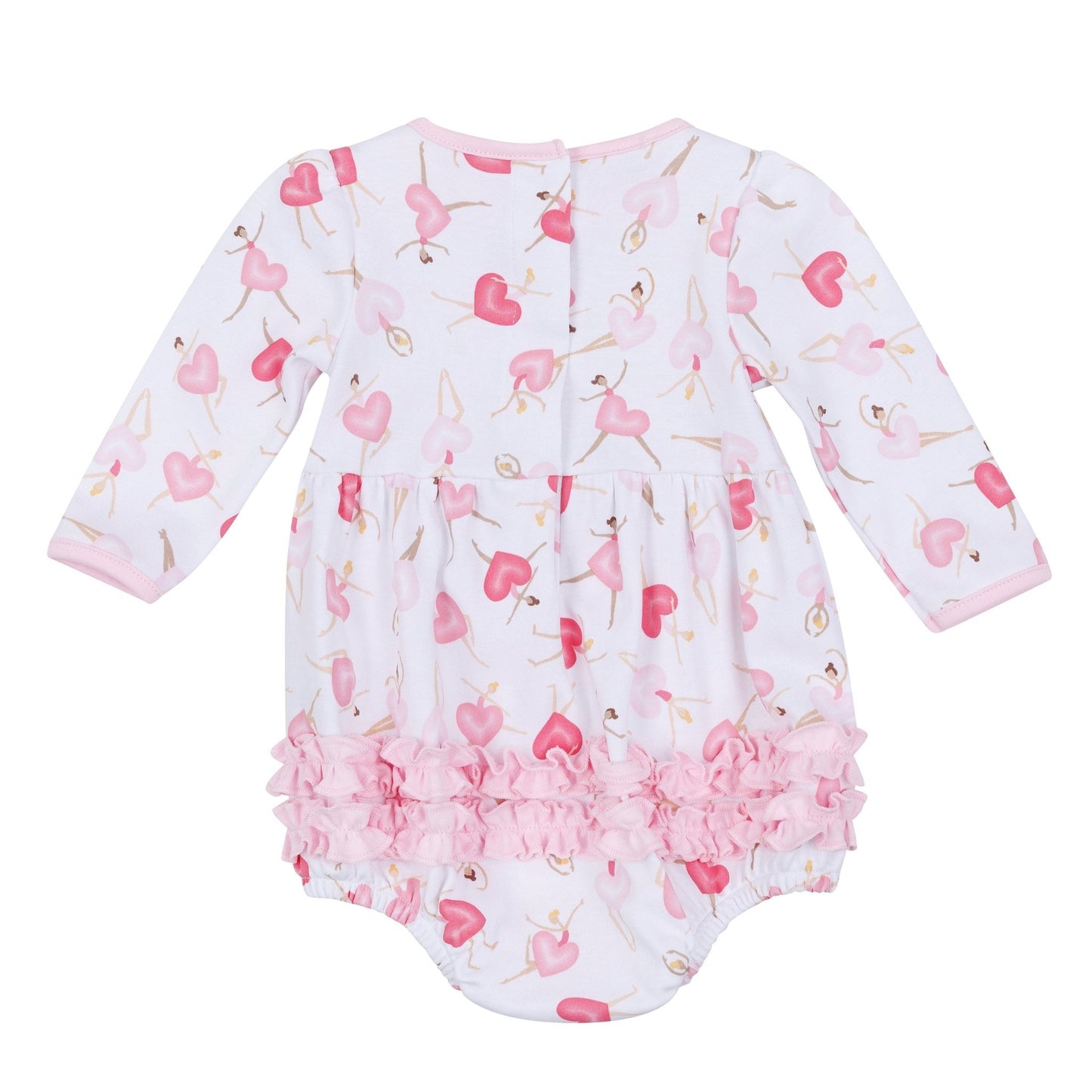 Dancing Hearts Long Sleeve Bubble - Magnolia BabyBubble