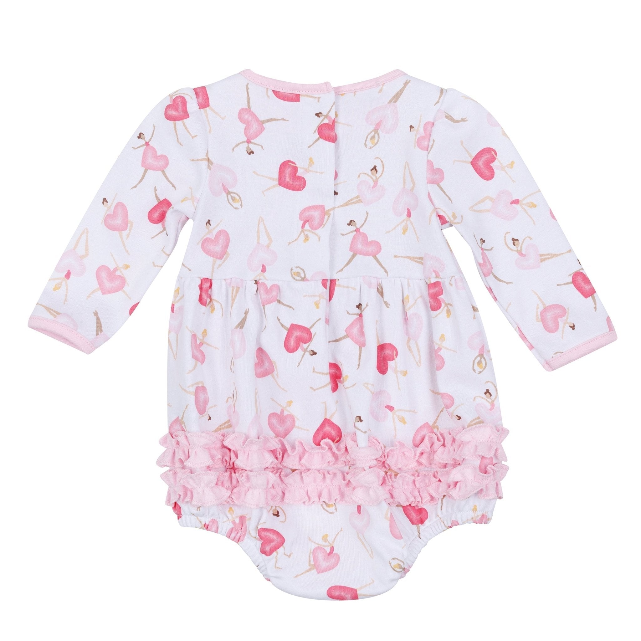 Dancing Hearts Long Sleeve Bubble - Magnolia BabyBubble