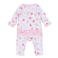 Dancing Hearts Ruffle Footie - Magnolia BabyFootie
