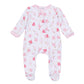 Dancing Hearts Ruffle Zip Footie - Magnolia BabyFootie